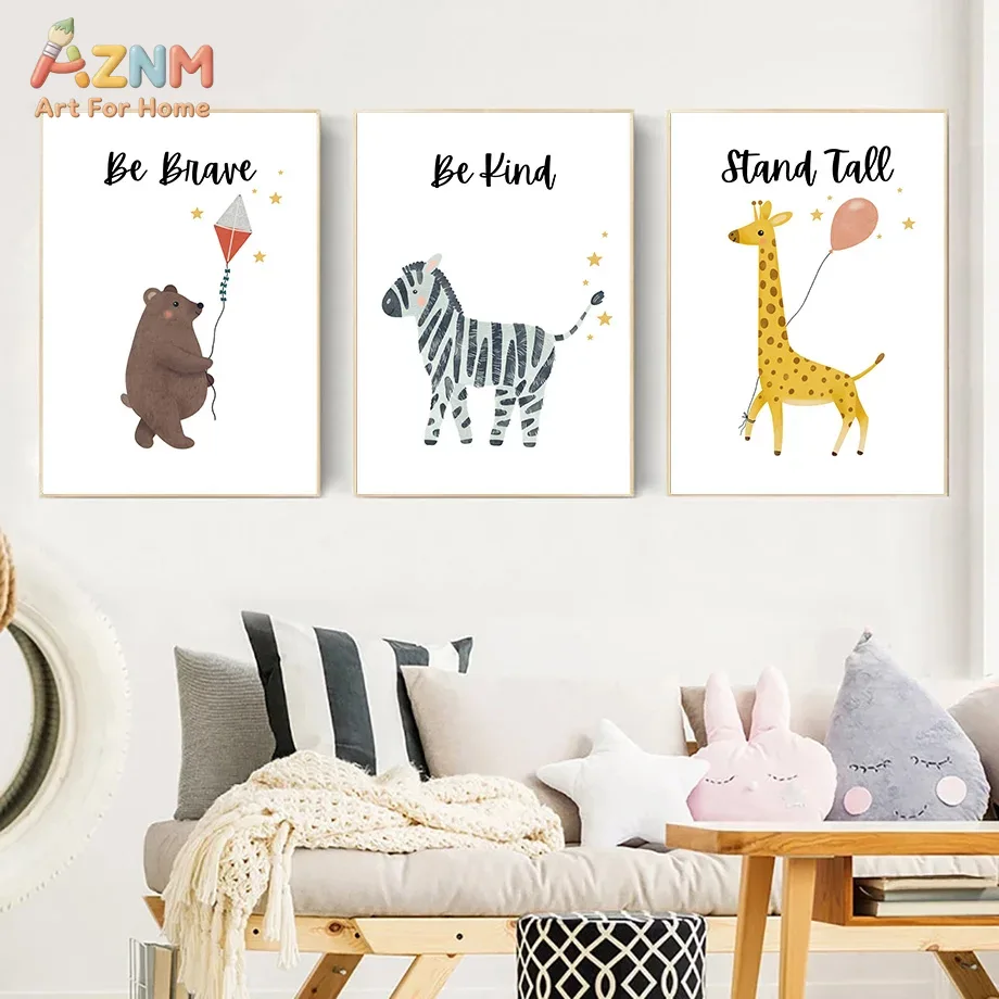 Baby Boy Nursery Quotes - AZNM Lienzo Decorativo de Animales de