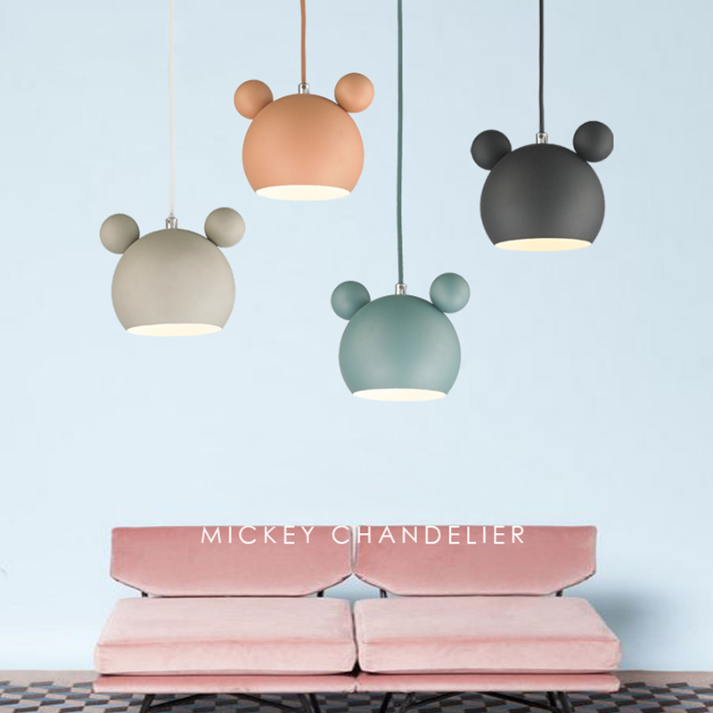 Baby Nursery Light - Luces colgantes modernas de Mickey, lámpara