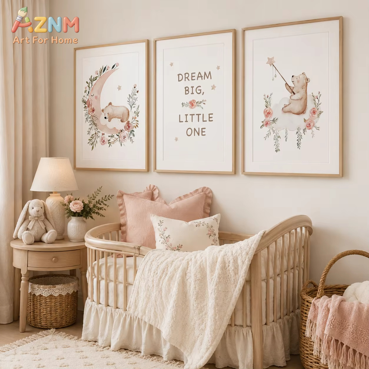 Baby Boy Nursery Quotes - AZNM Arte de pared con flores