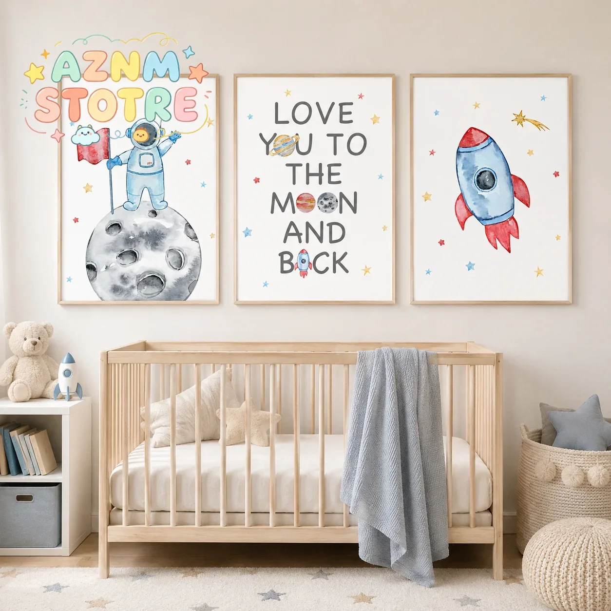Baby Boy Nursery Quotes - Arte de pared para habitación infantil,