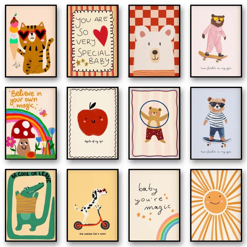Baby Nursery Pictures - Impresiones De carteles De animales, conejitos