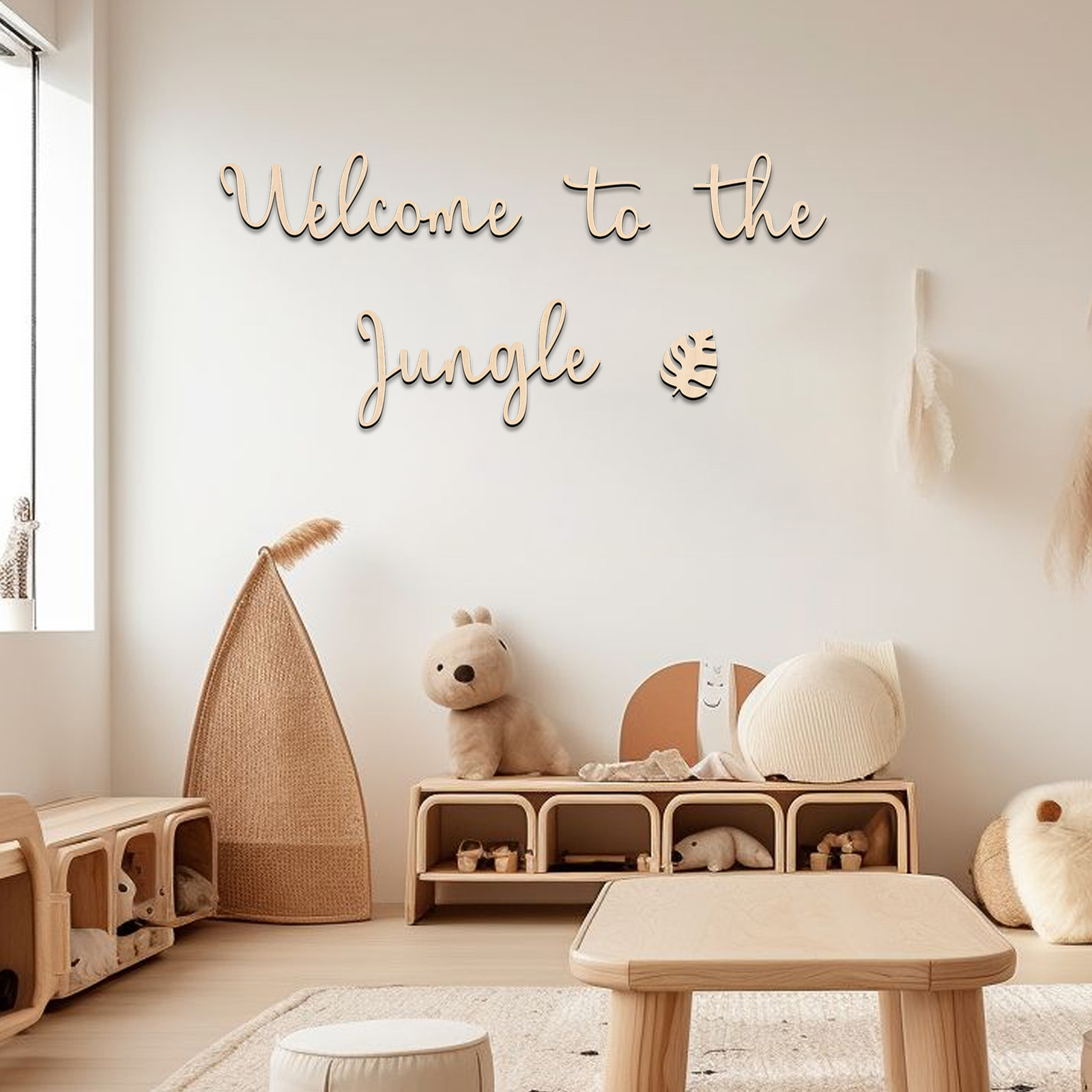 Baby Nursery Home - Letrero de madera de bienvenida a