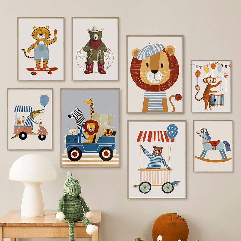 Baby Nursery Pictures - Divertidos Cuadros de Dibujos Animados de