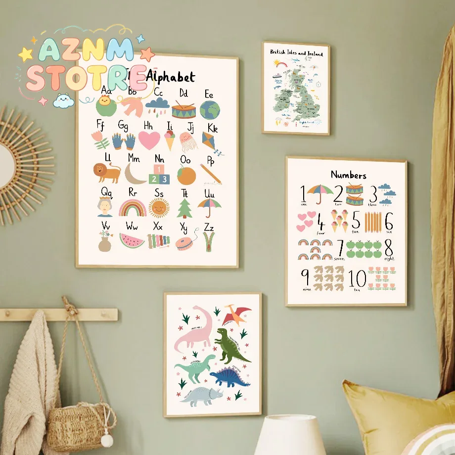 Baby Nursery Home - Mapa del Mundo Animal, Alfabeto de