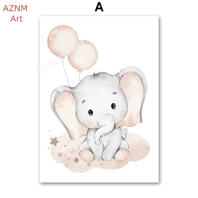 Pósteres de elefantes, globos, - Baby Nursery Pictures reseña y precio