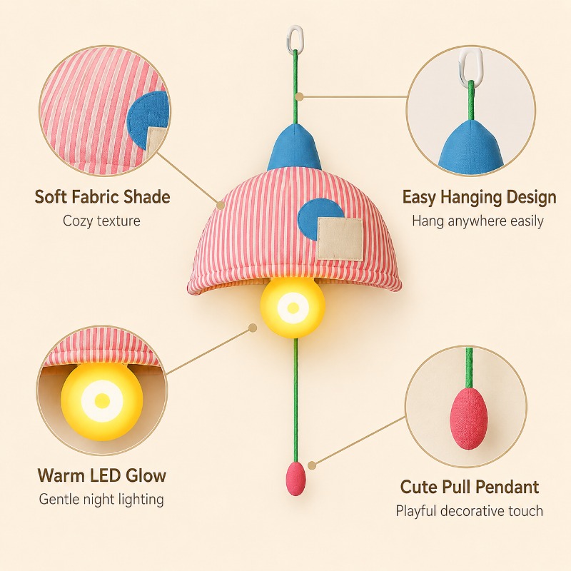Lámpara de Noche Colgante Reca - Baby Nursery Lampshade reseña y precio