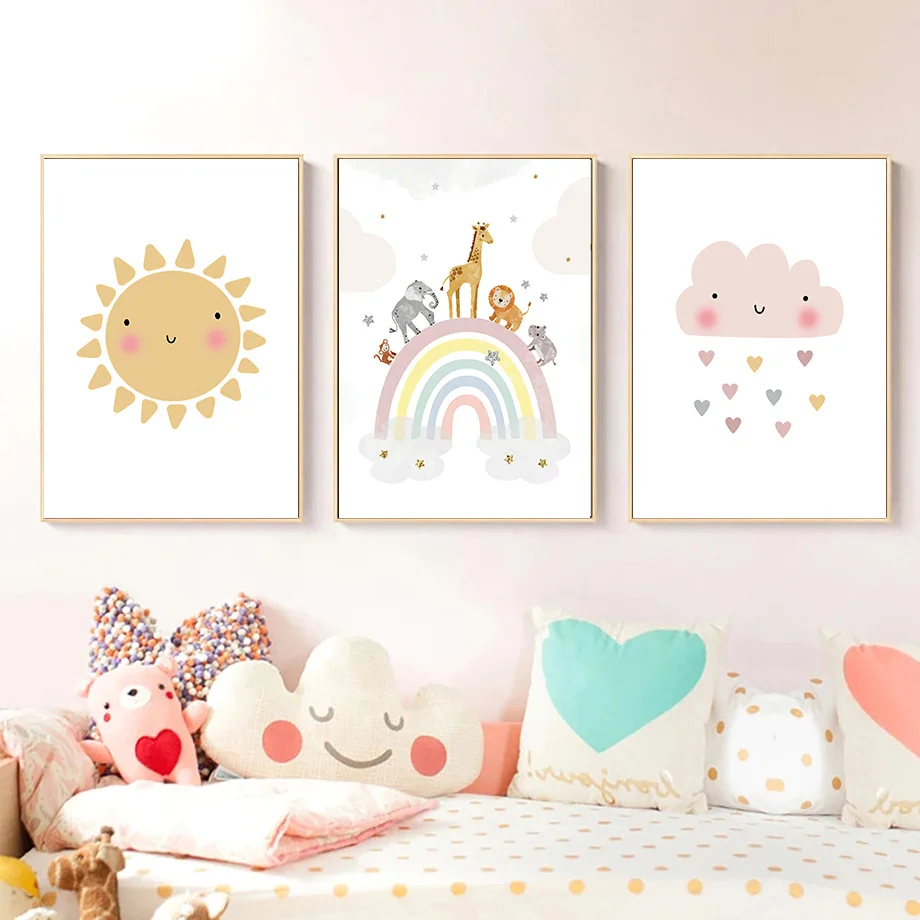Pósteres nórdicos de jirafa, e - Baby Nursery Pictures reseña y precio