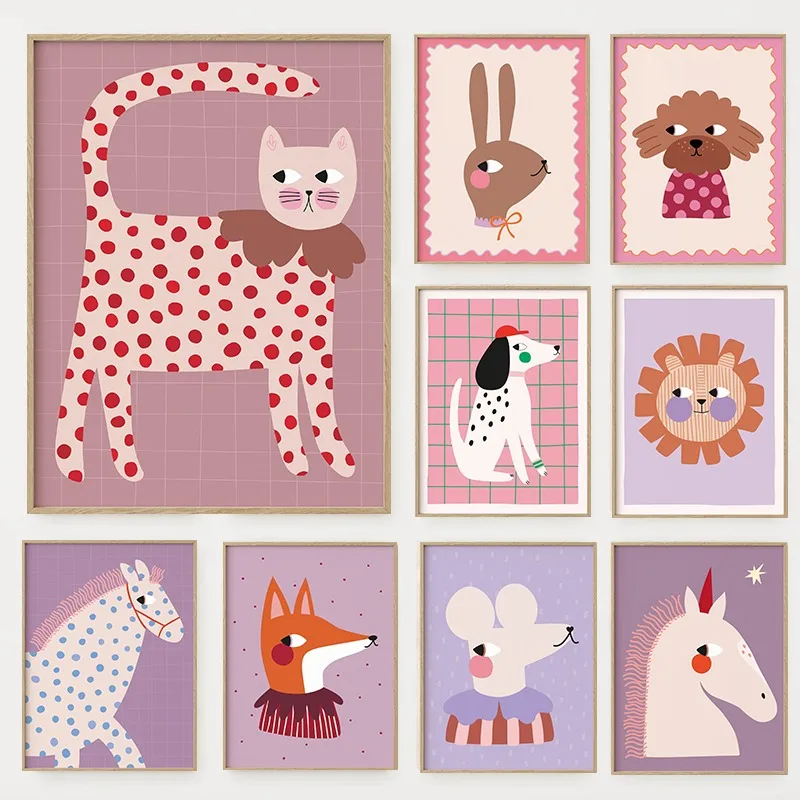 Póster con ilustración de anim - Baby Nursery Pictures reseña y precio