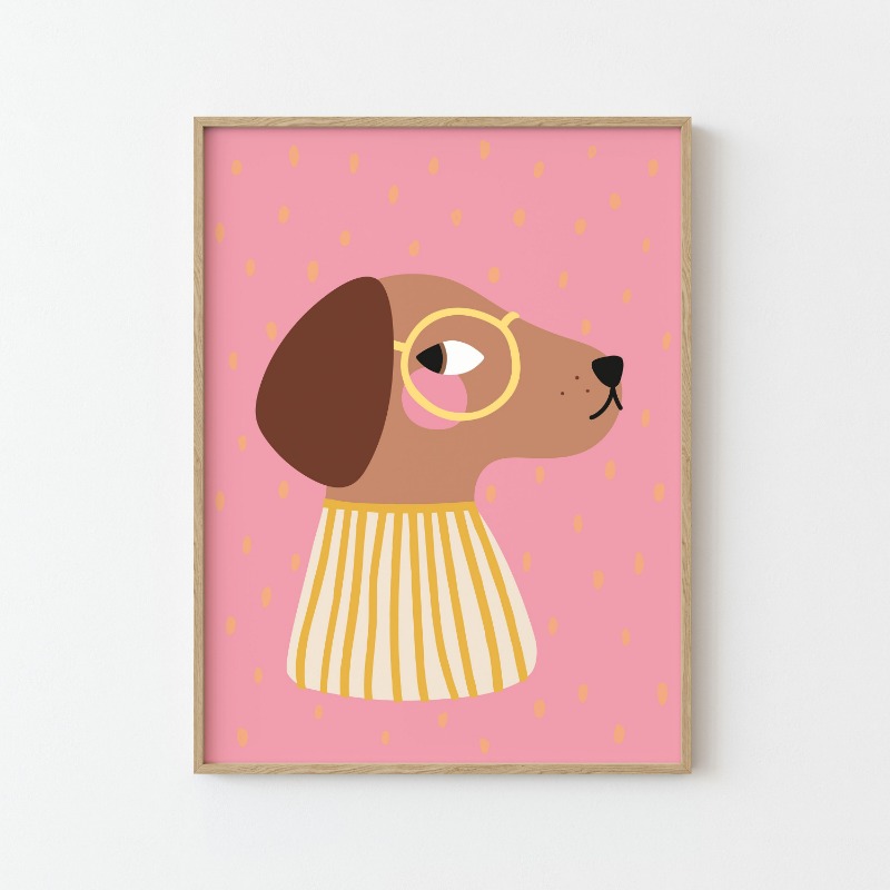 Póster con ilustración de anim - Baby Nursery Pictures reseña y precio
