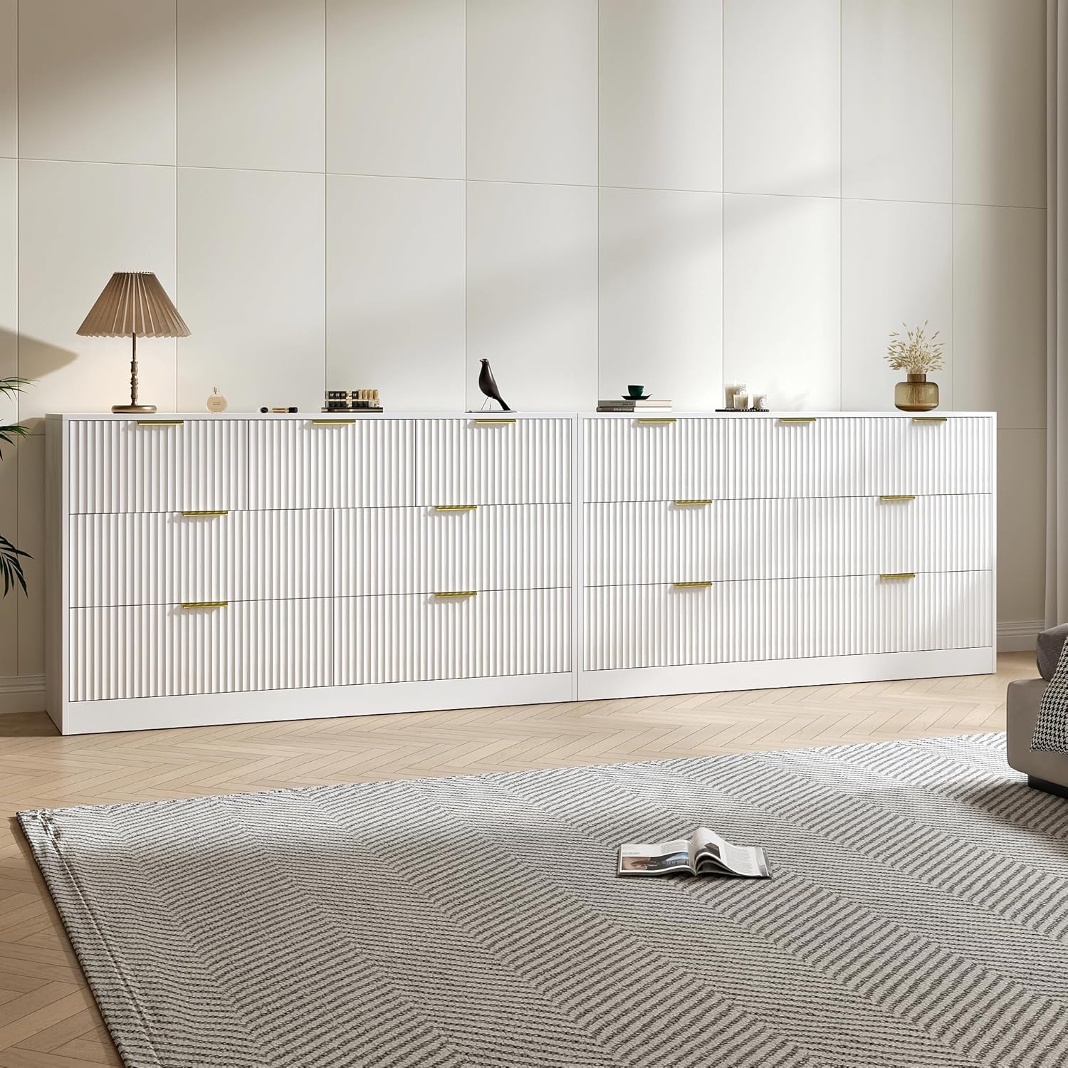# Cómoda Larga de Madera Blanc - Drawer Dresser White reseña y precio