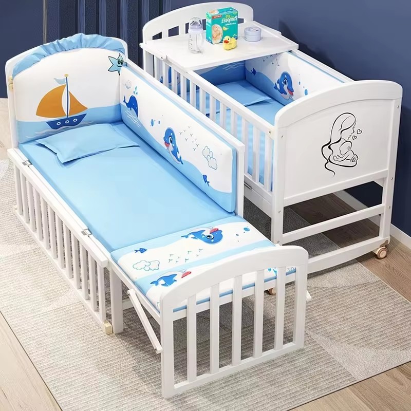 Cuna de madera para bebé con m - Convertible Crib Set reseña y precio