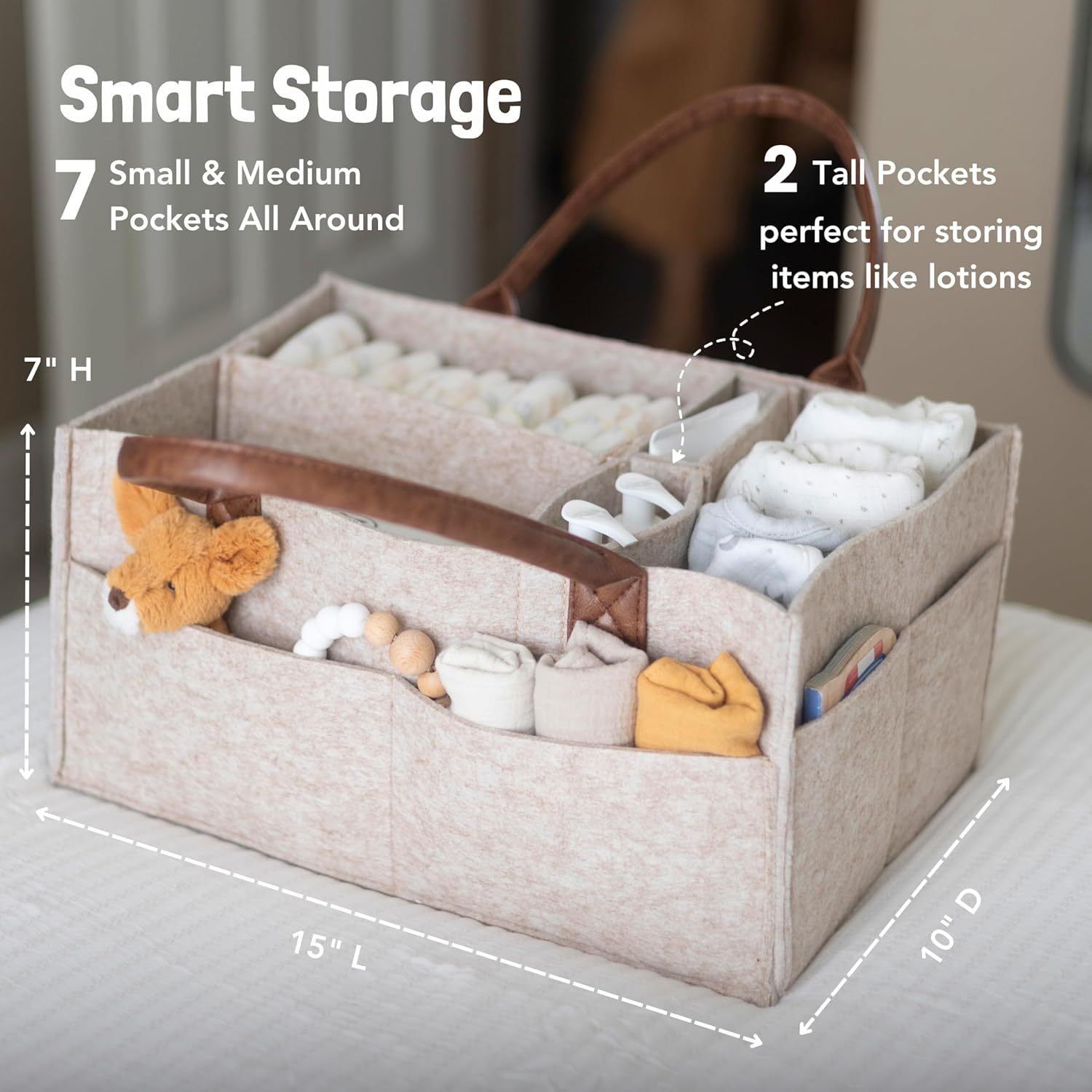 Cesta Organizadora de Fieltro  - Baby Nursery Shelves reseña y precio