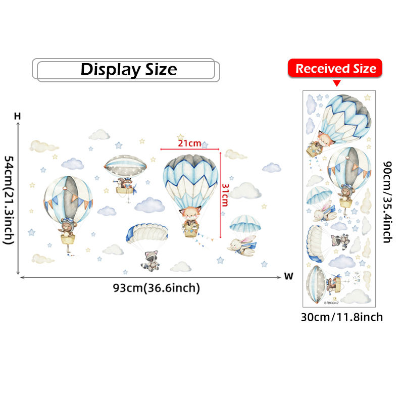 Pegatinas de pared con globos  - Baby Nursery Home reseña y precio