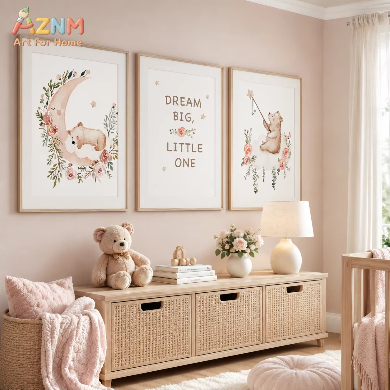 AZNM Arte de pared con flores  - Baby Boy Nursery Quotes reseña y precio