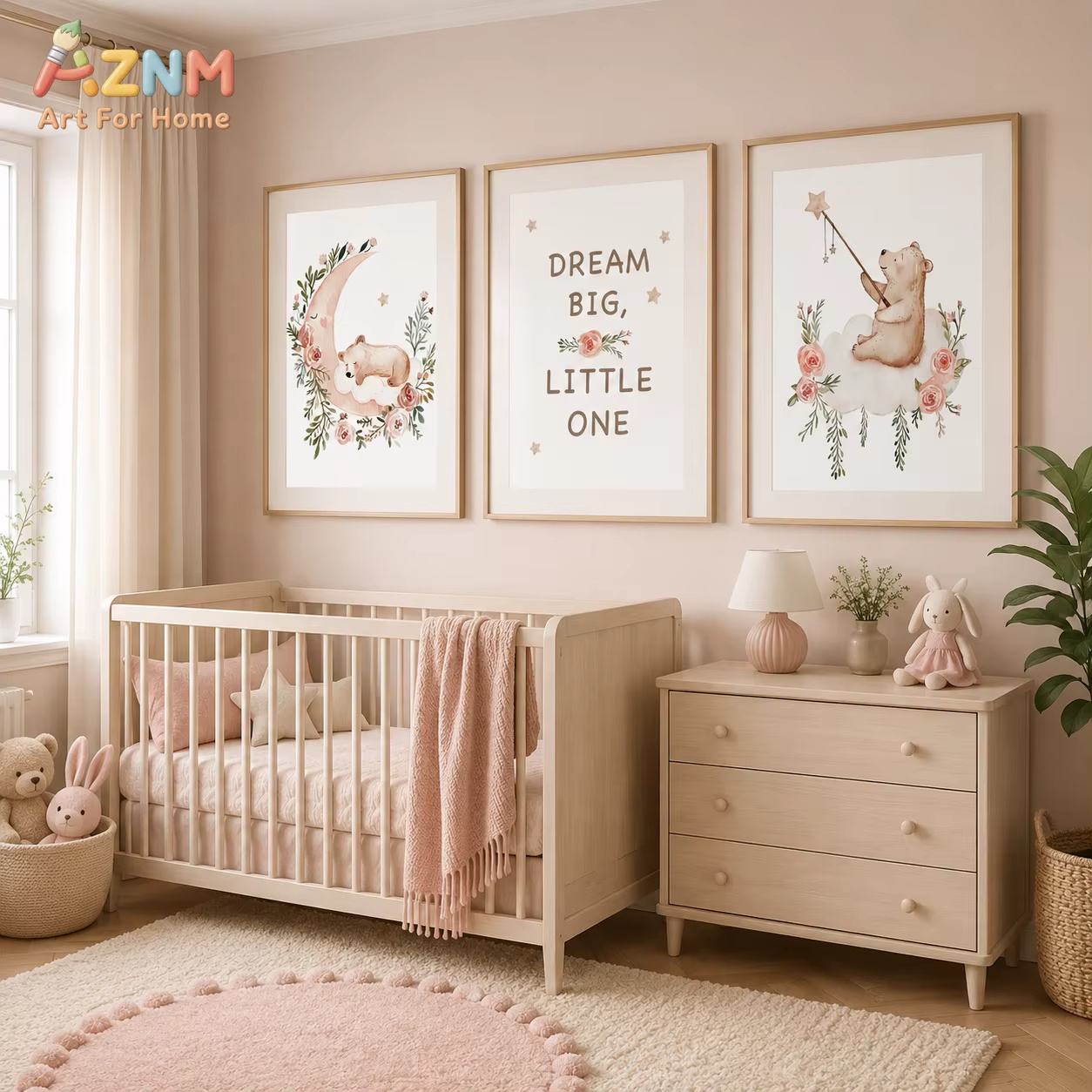 AZNM Arte de pared con flores  - Baby Boy Nursery Quotes reseña y precio
