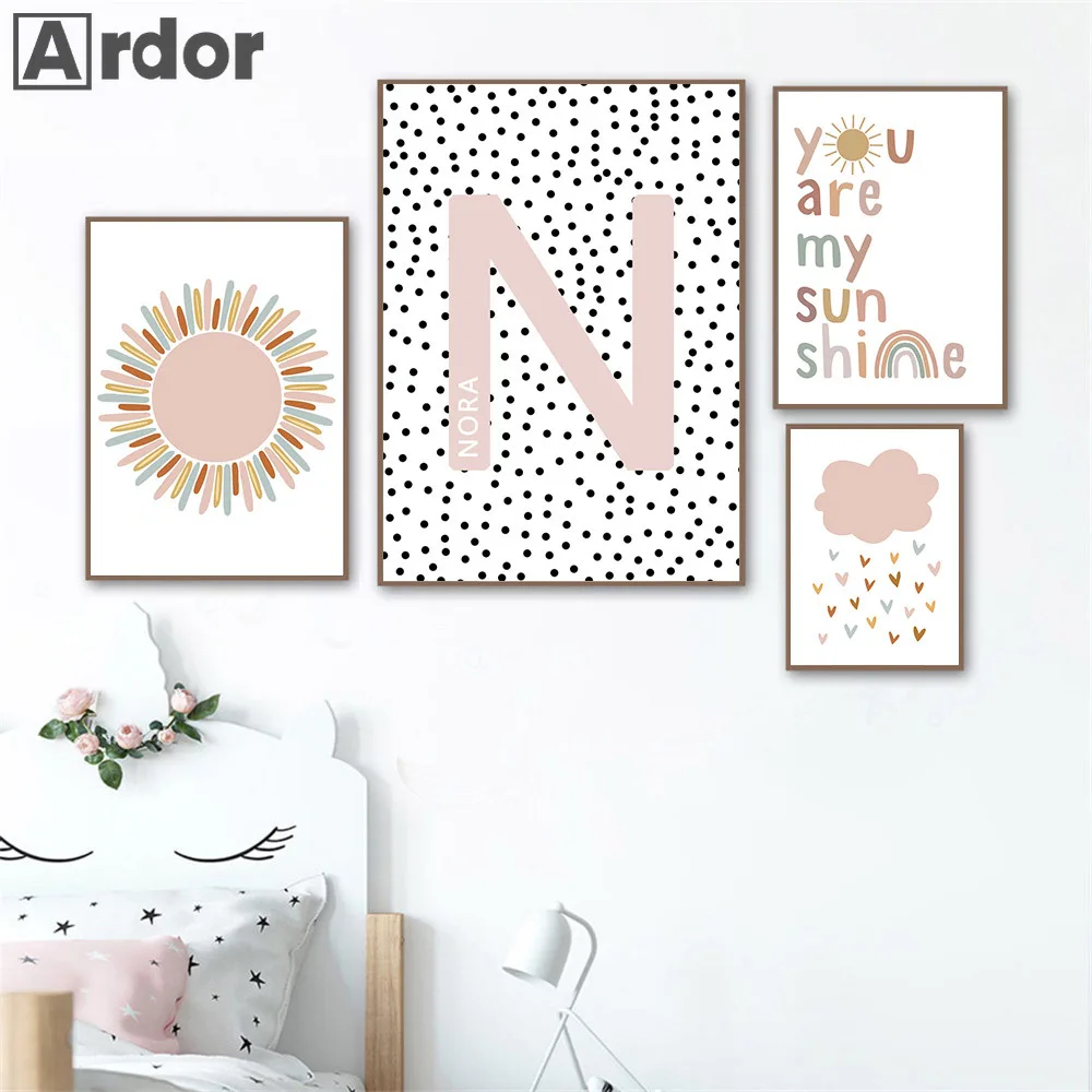 Pósteres de nombre personaliza - Baby Nursery You Are My Sunshine reseña y precio