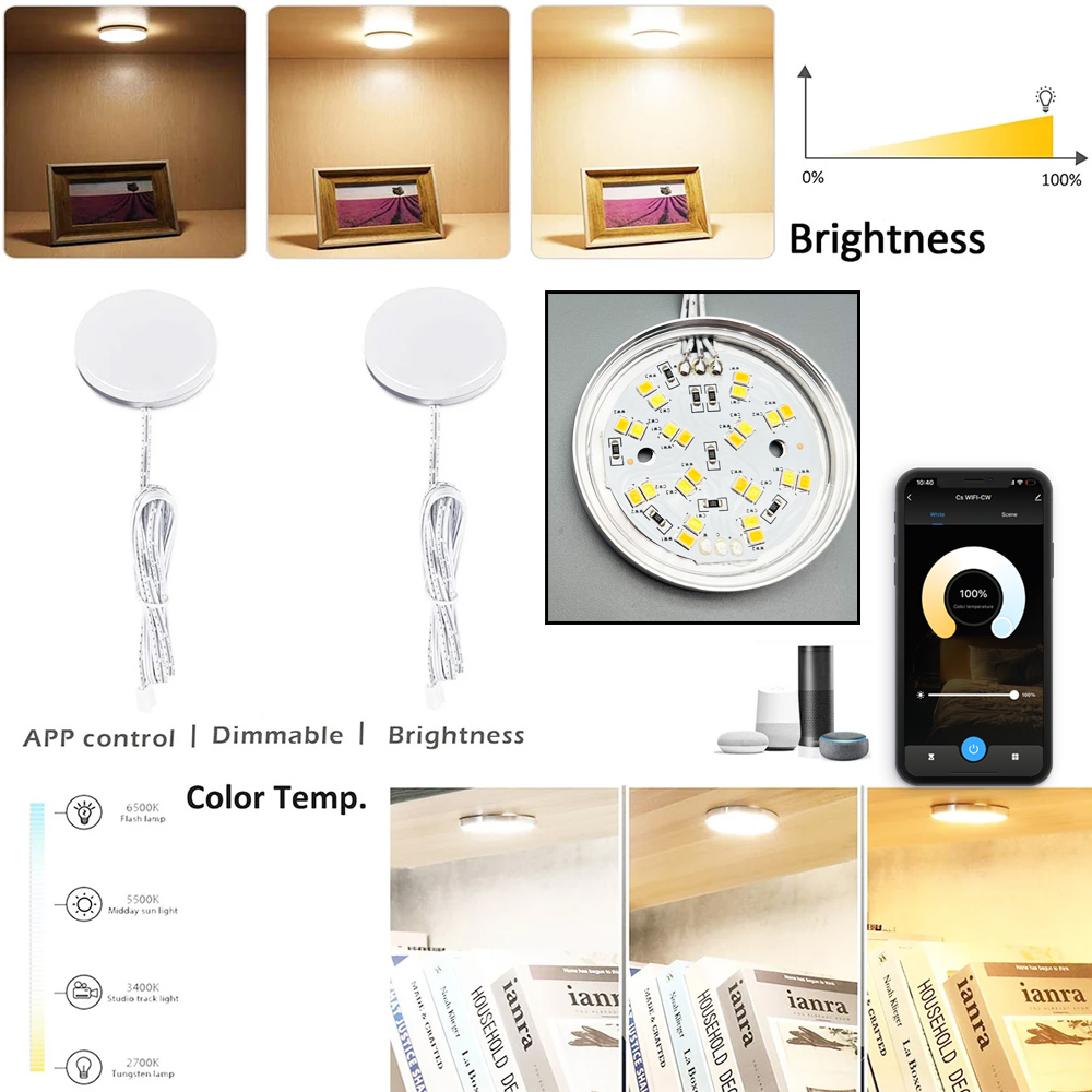 Luz LED Redonda Zigbee 3.0 par - Drawer Dresser White reseña y precio