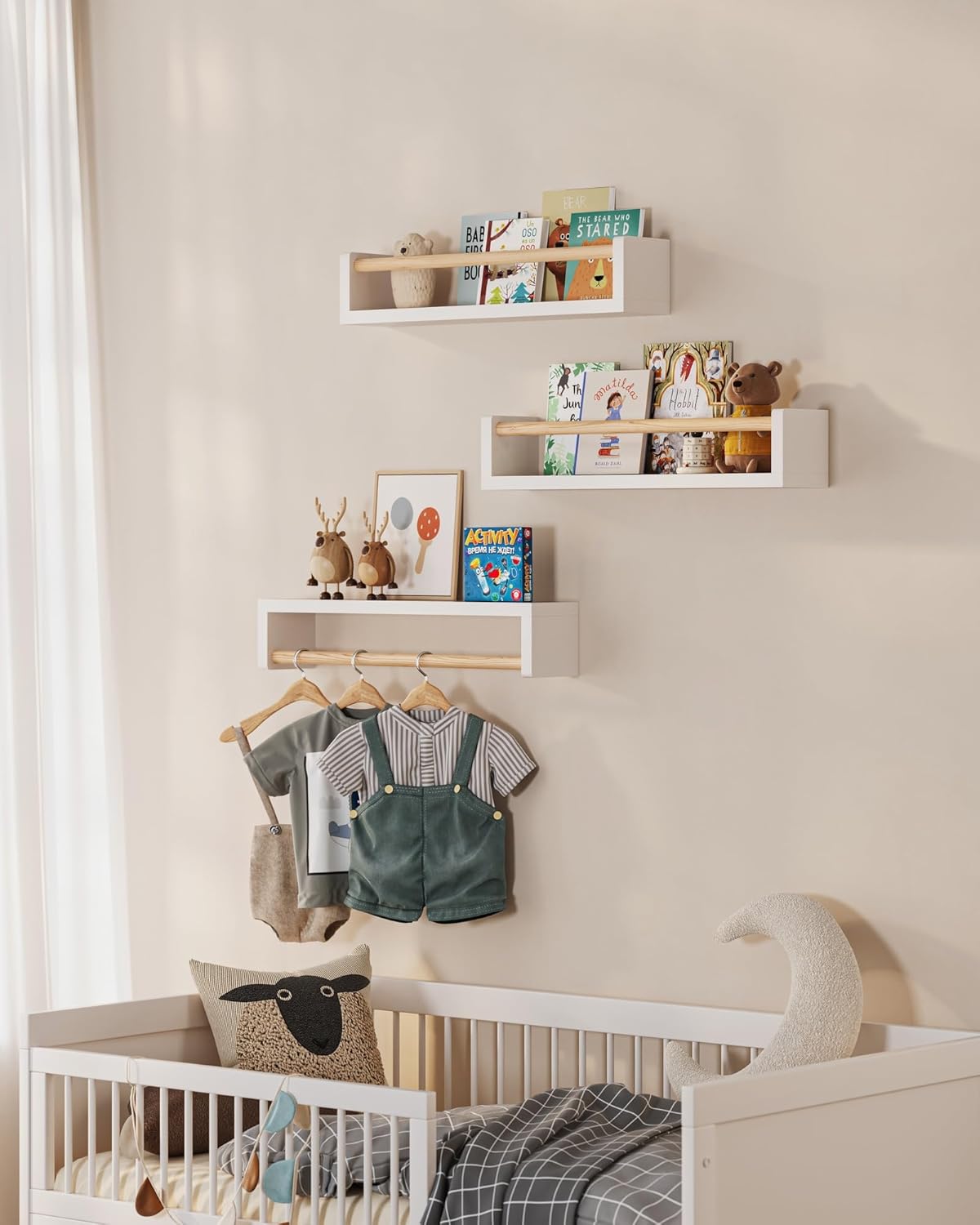 Juego de 3 estantes flotantes  - Baby Nursery Shelves reseña y precio