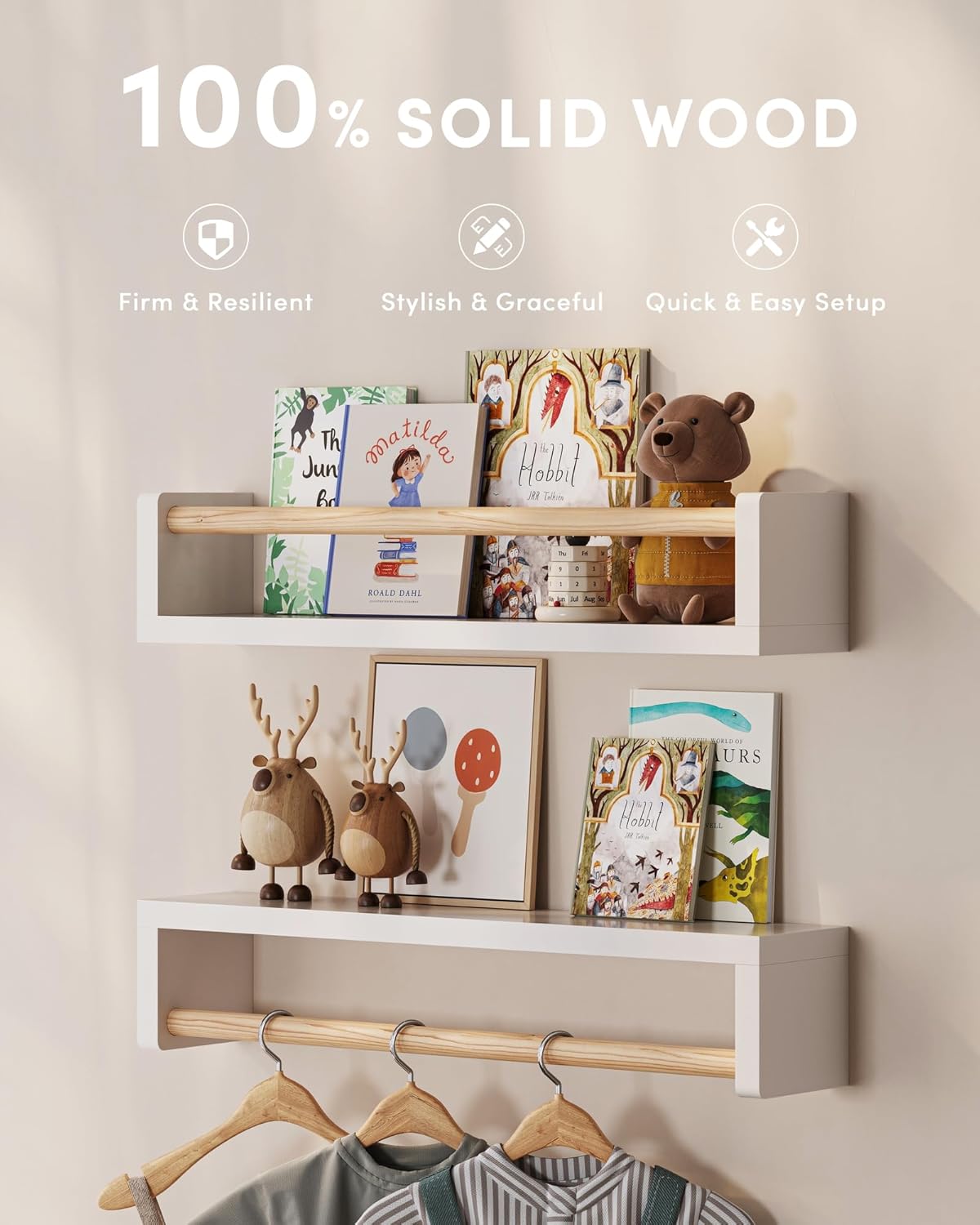 Juego de 3 estantes flotantes  - Baby Nursery Shelves reseña y precio