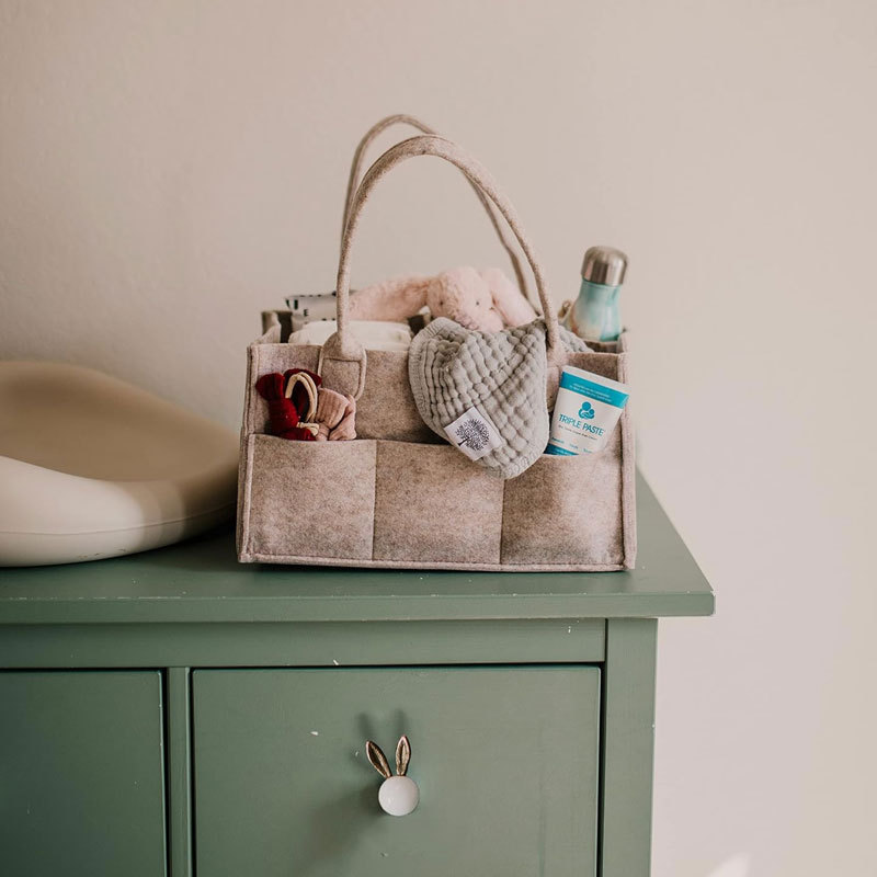 Caddy para pañales: contenedor - Baby Nursery Shelves reseña y precio