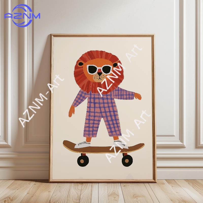 Póster Divertido de Animales P - Baby Nursery Home reseña y precio