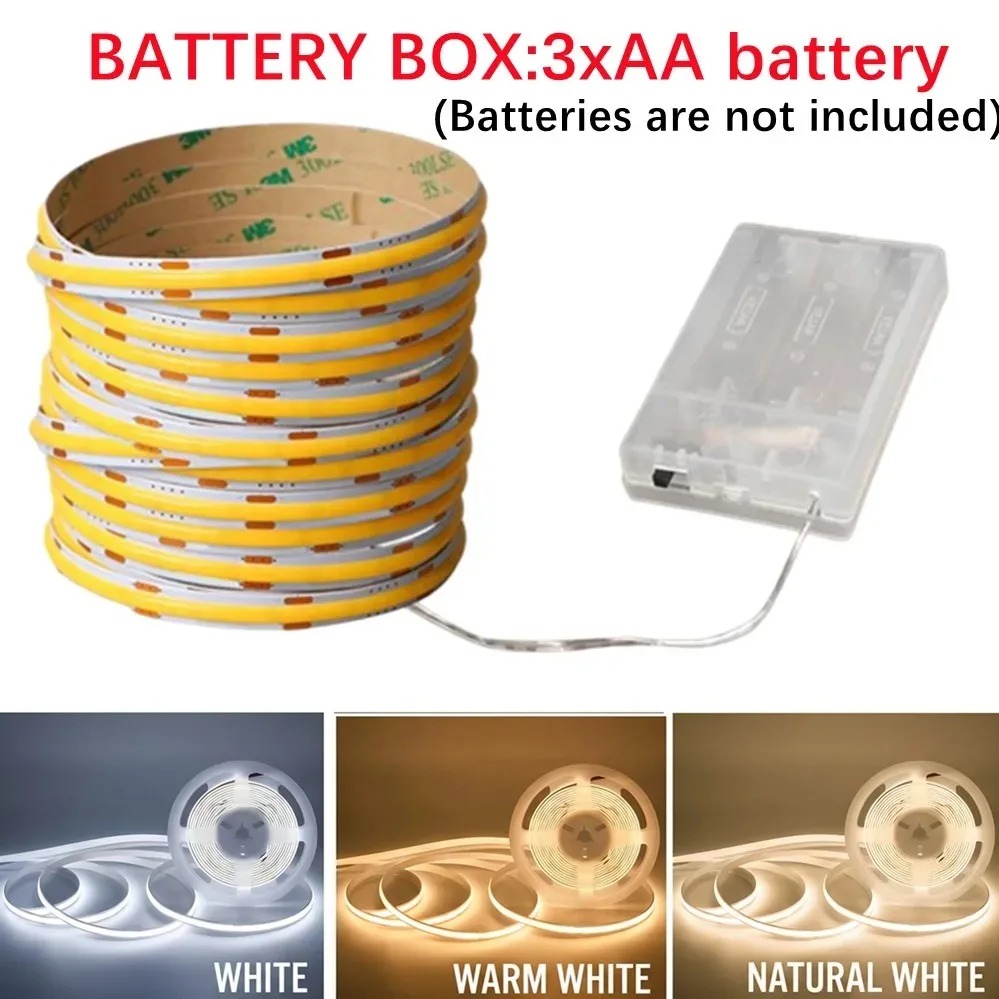 Tira de LED COB de 5V con bate - Drawer Dresser White reseña y precio