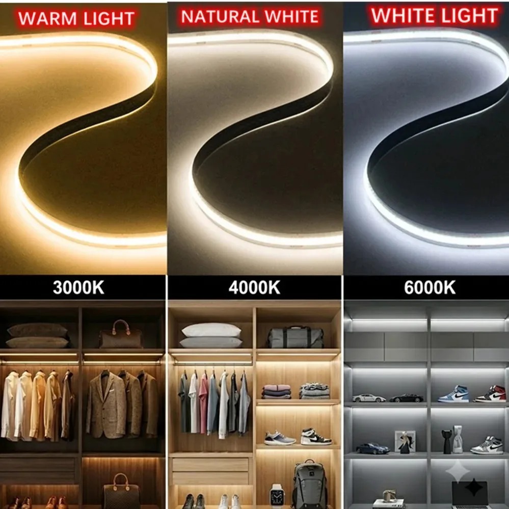 Tira de LED COB de 5V con bate - Drawer Dresser White reseña y precio