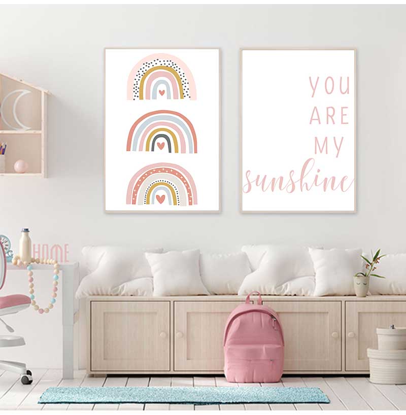 Eres mi sol, arcoíris, impresi - Baby Nursery You Are My Sunshine reseña y precio