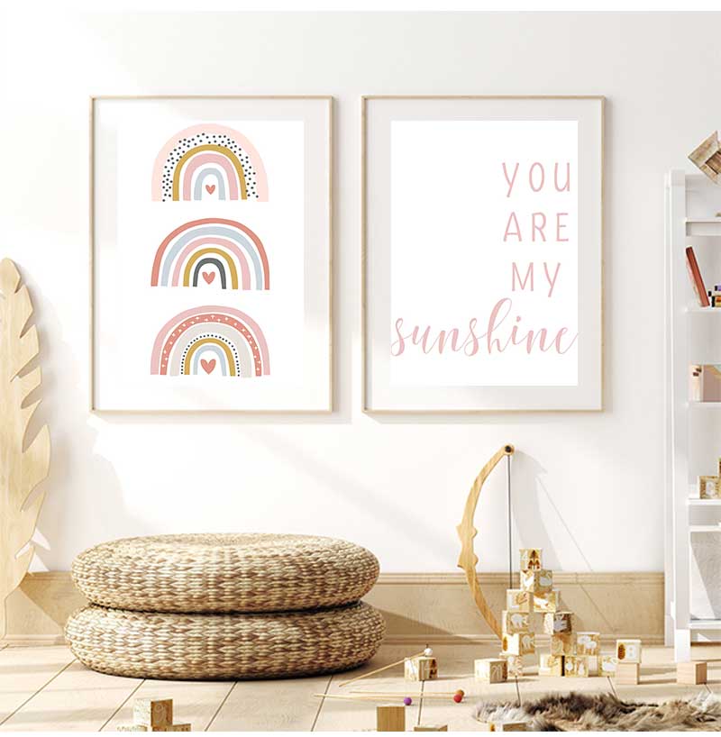 Eres mi sol, arcoíris, impresi - Baby Nursery You Are My Sunshine reseña y precio