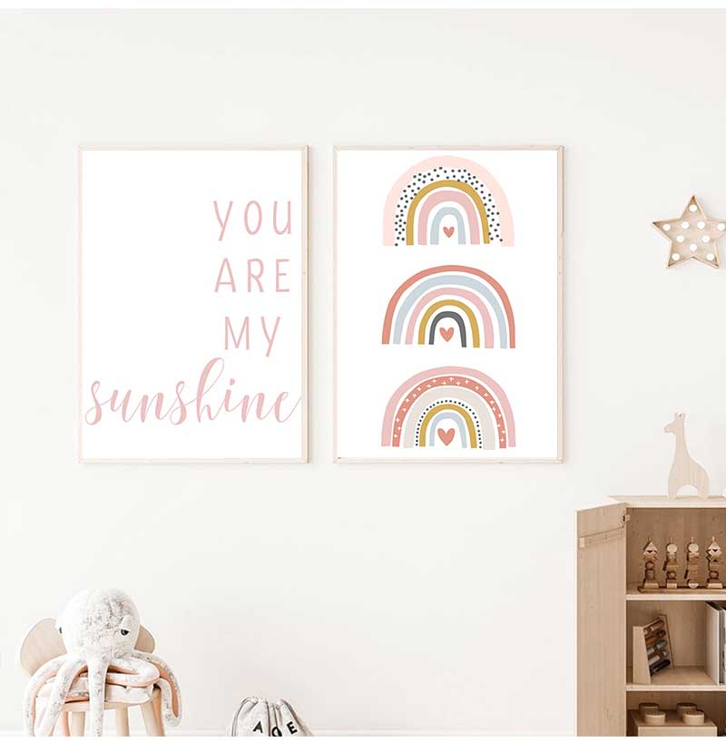 Eres mi sol, arcoíris, impresi - Baby Nursery You Are My Sunshine reseña y precio