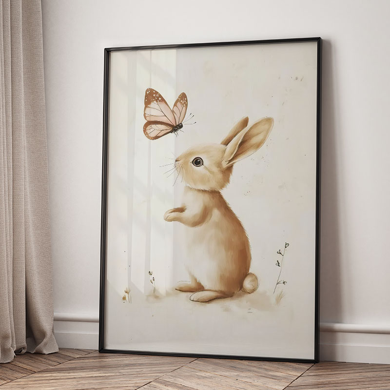 Póster de Animales: Oso, Conej - Baby Nursery Pictures reseña y precio