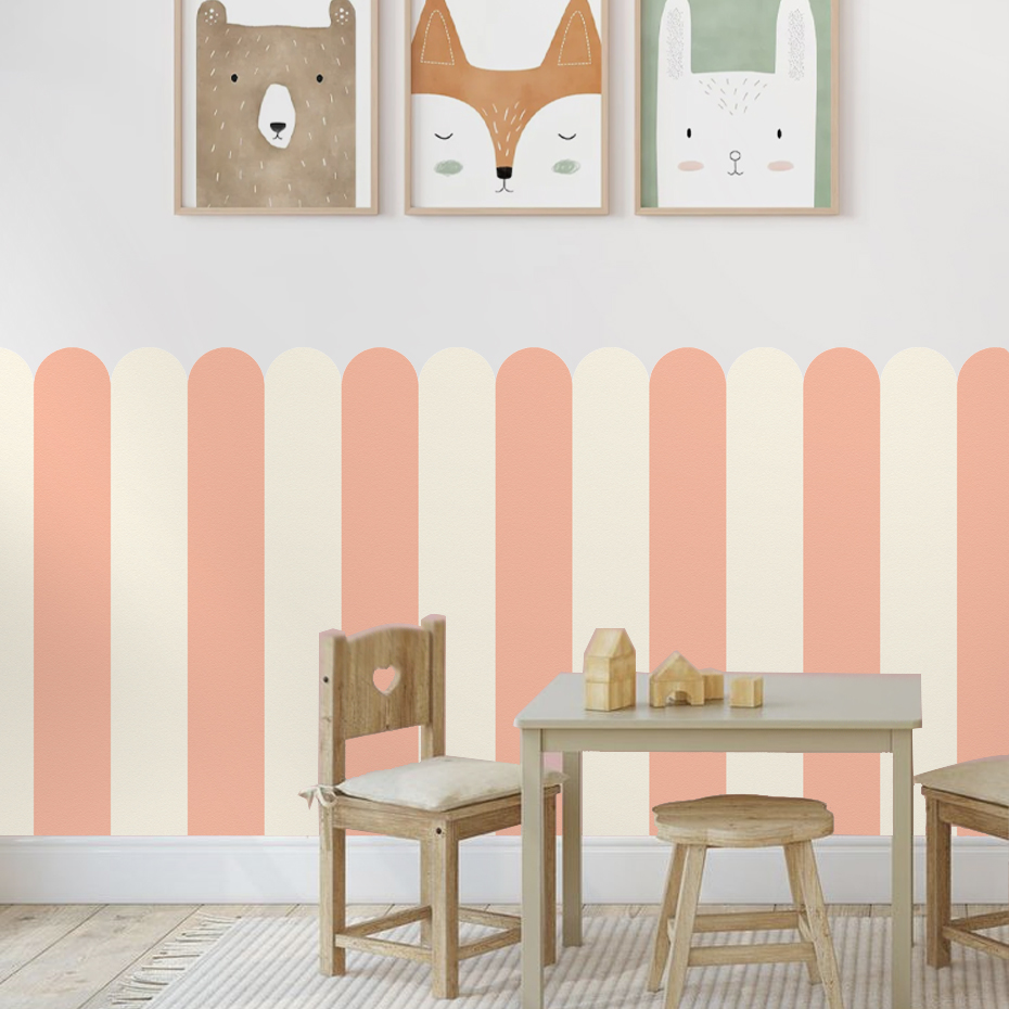 Papel tapiz de arco de rayas v - Baby Nursery Pictures reseña y precio