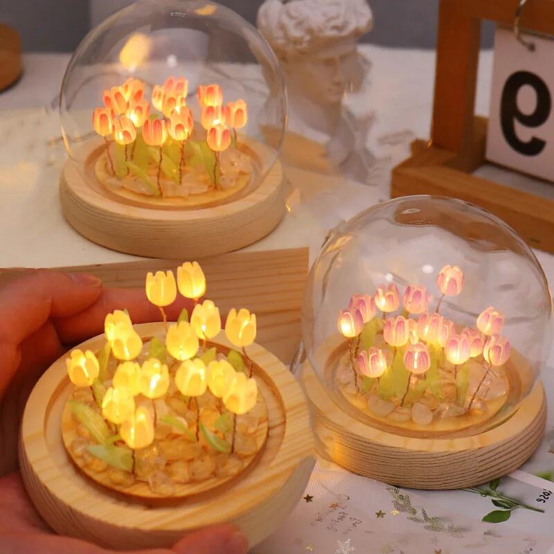 Flor de tulipán Artificial, ad - Baby Nursery Light reseña y precio