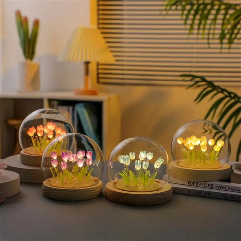 Flor de tulipán Artificial, ad - Baby Nursery Light reseña y precio