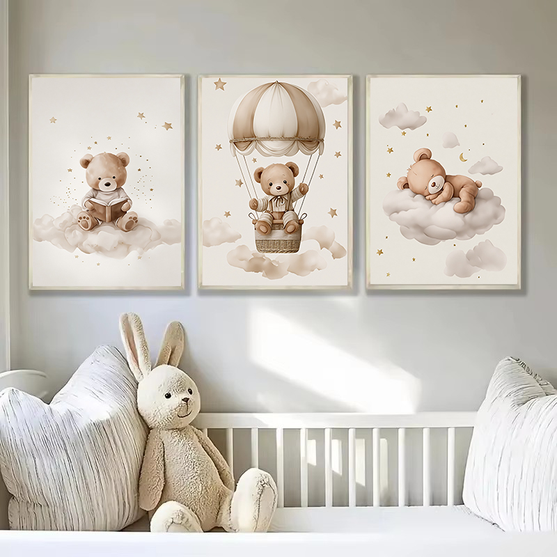 3 unids/set de oso de peluche  - Baby Nursery Pictures reseña y precio
